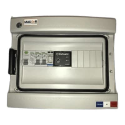 Coffret AC ENPHASE - 4.5kVA - Monophasé - Disj 20A - Inter Diff 25A/30mA Type A - Q-Relay - Parafoudre