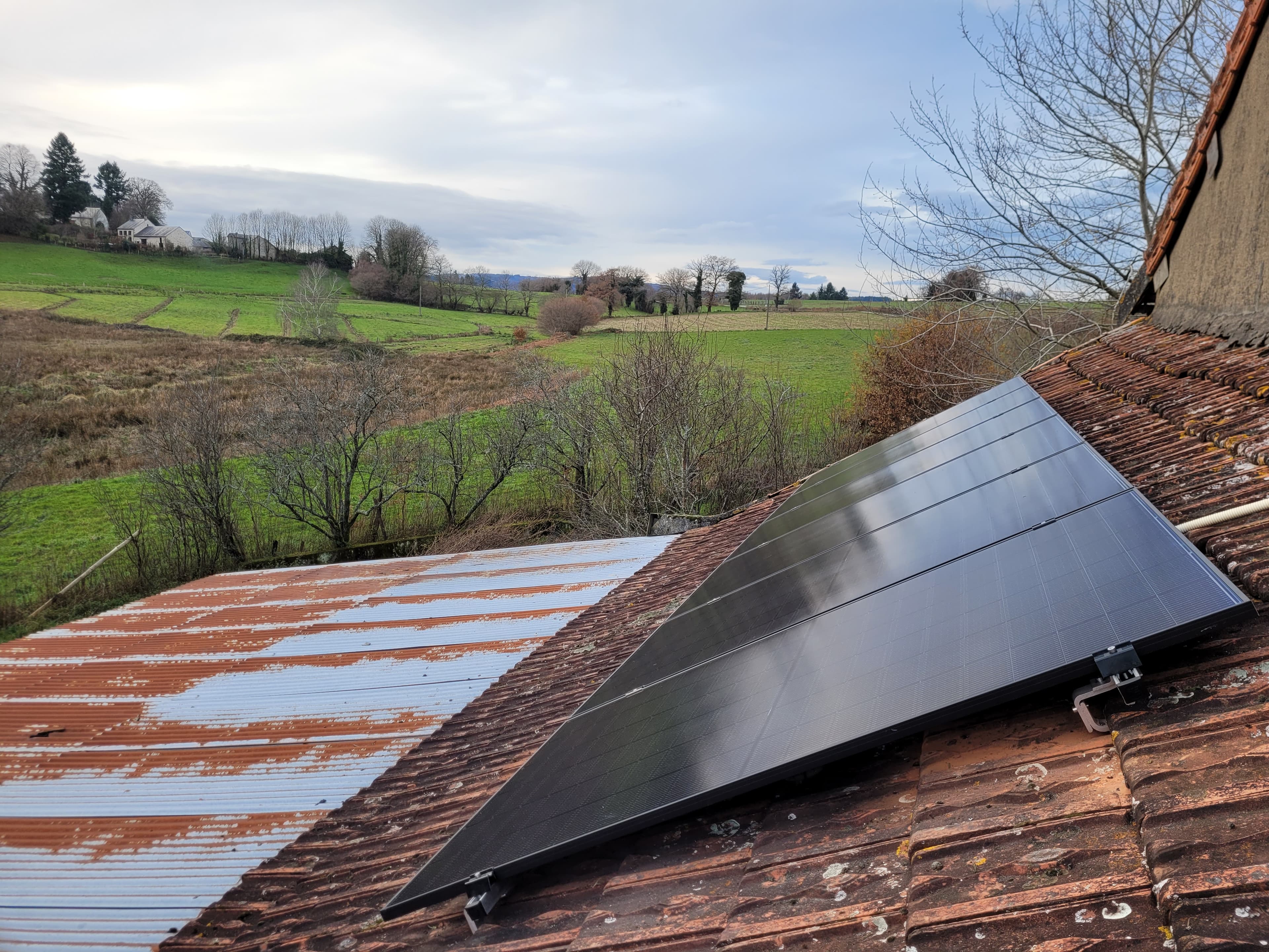 Installation photovoltaïque de 3.0 kWc à Saint-Dizier-Masbaraud