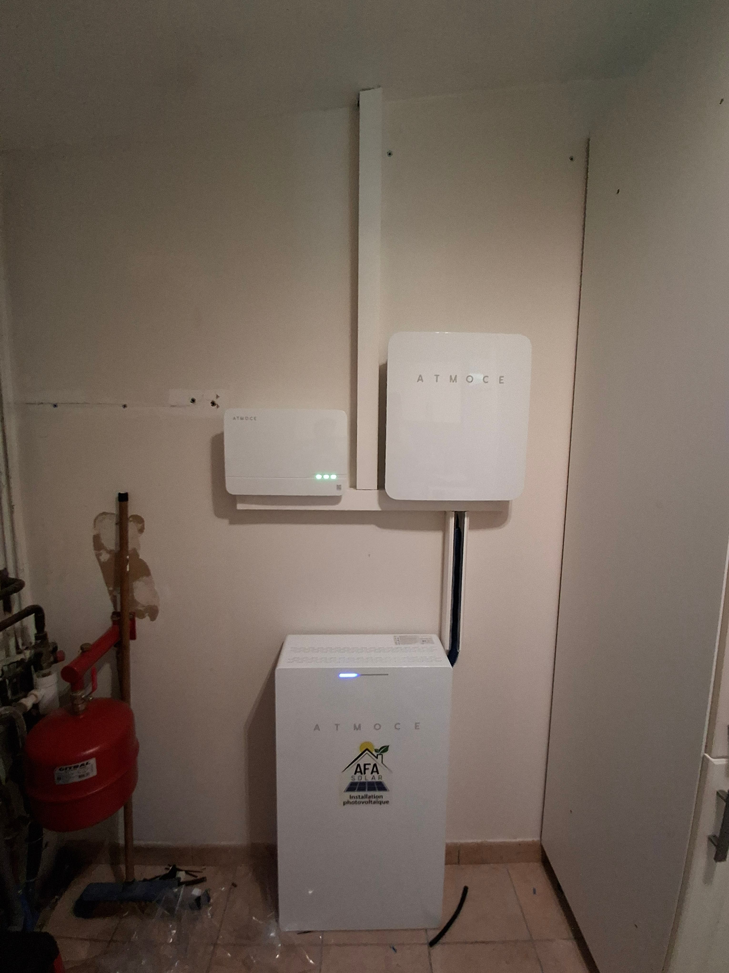 Installation avec batterie physique ATMOCE