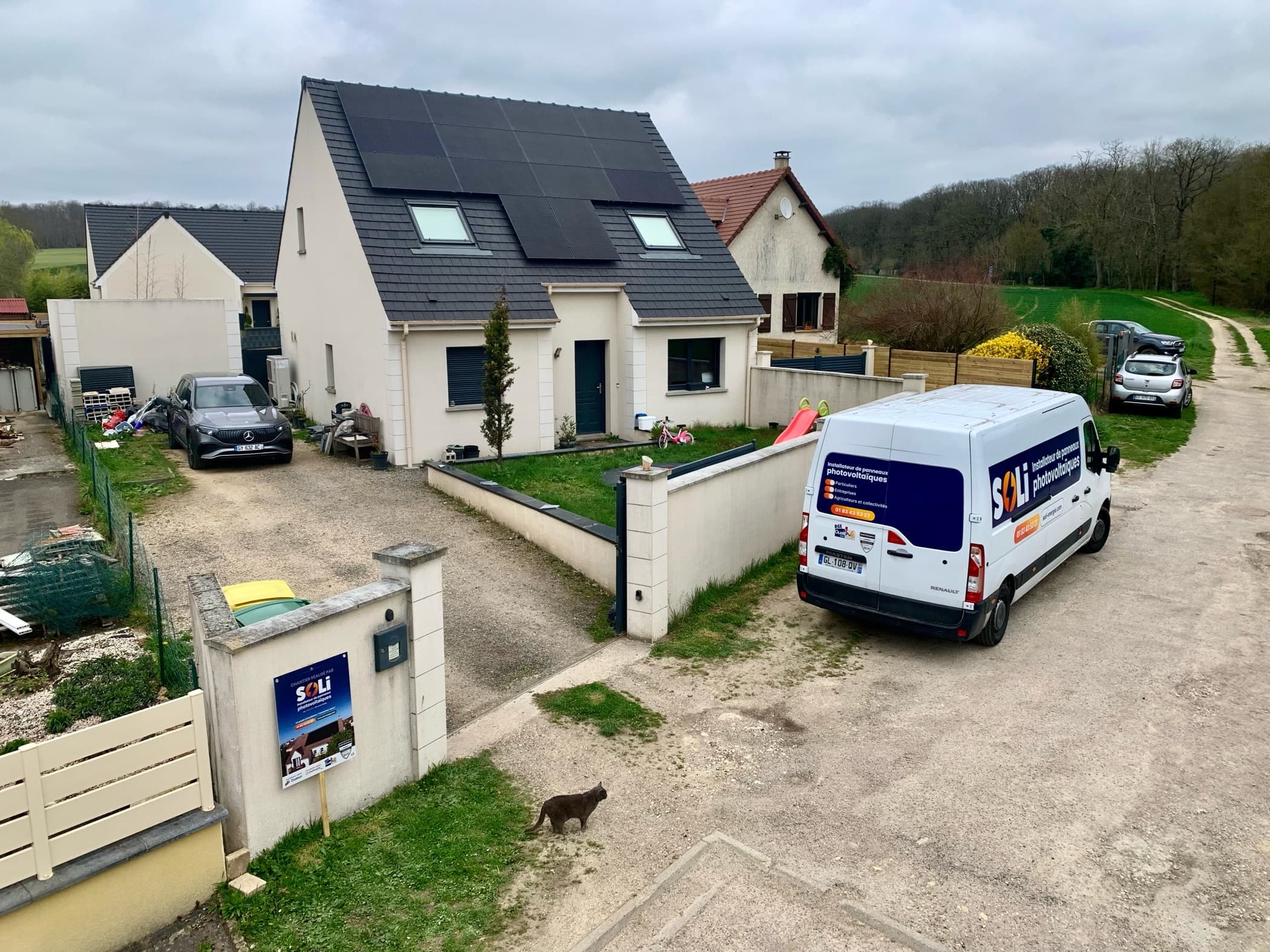 Installation photovoltaïque de 6.5 kWc à Villiers-le-Mahieu